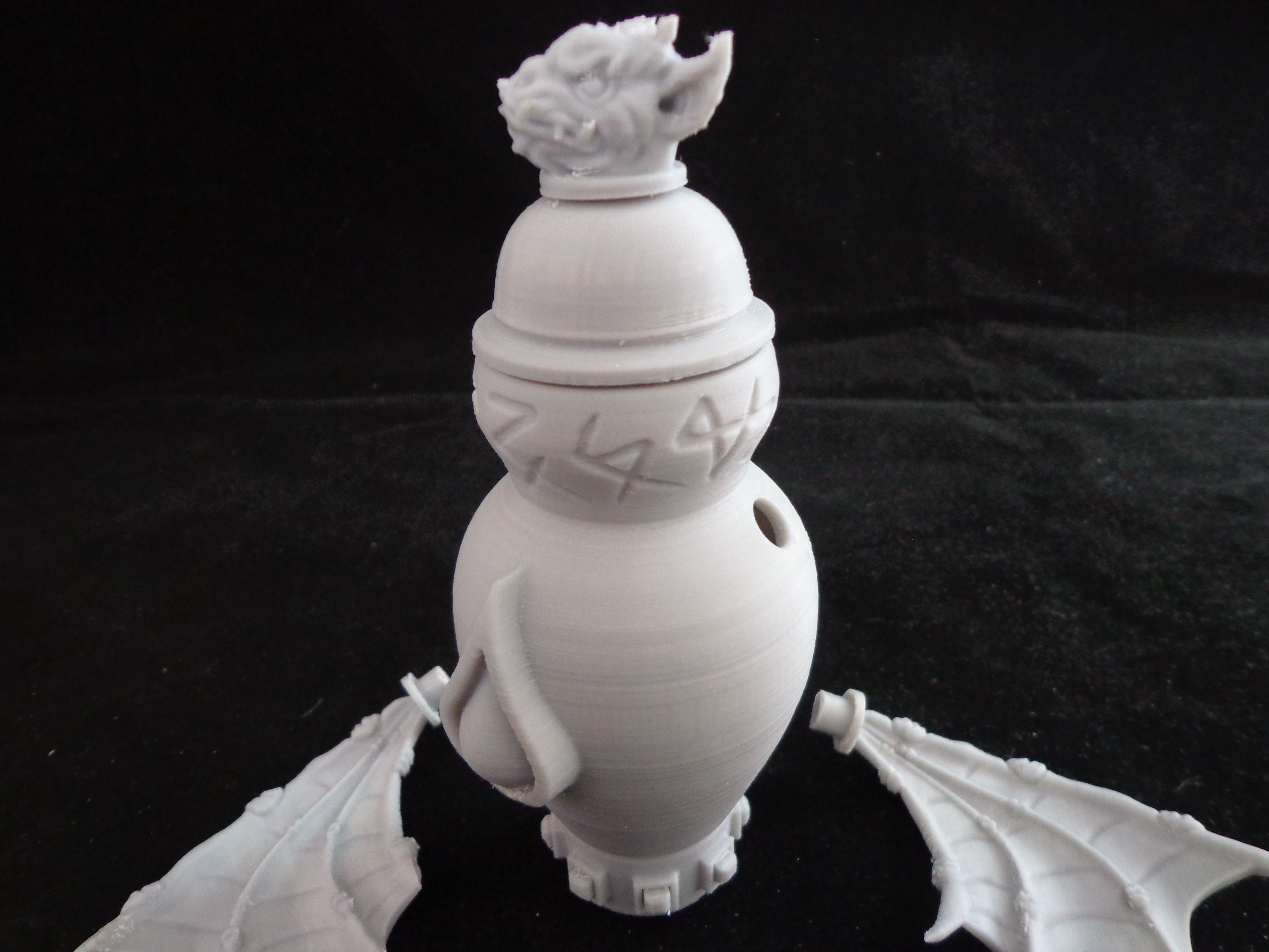 gargoyle urn 3d print Free 3D print model_5