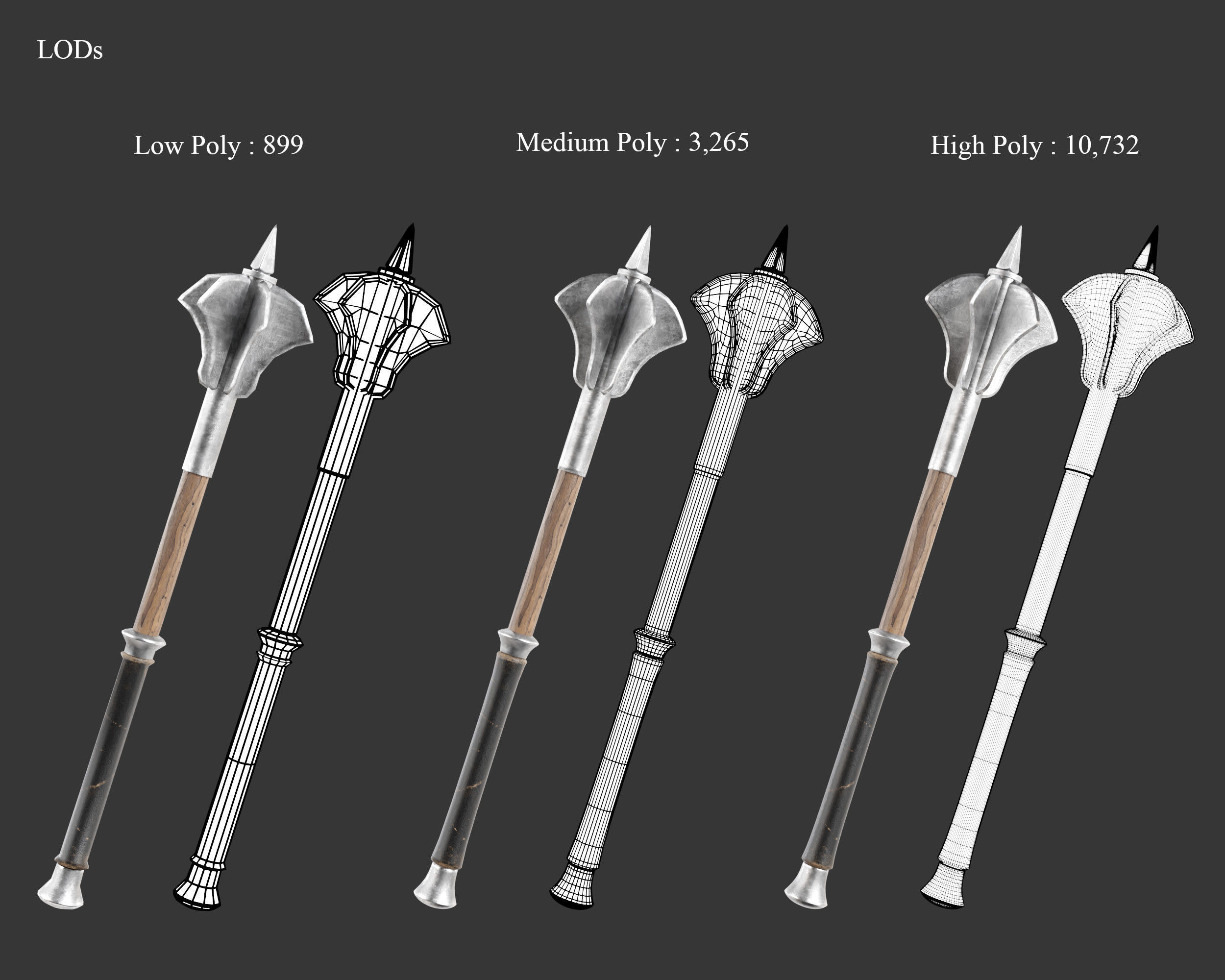 Medieval Collection Weapons Maces _17