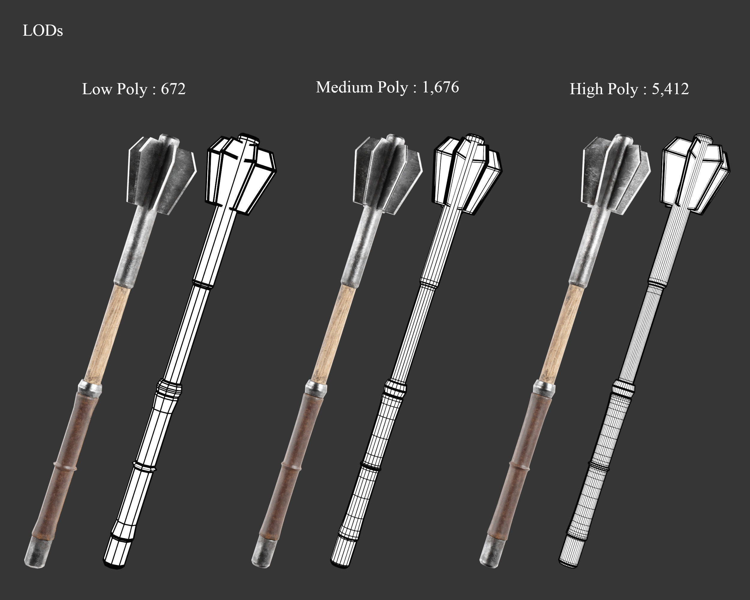 Medieval Collection Weapons Maces _24