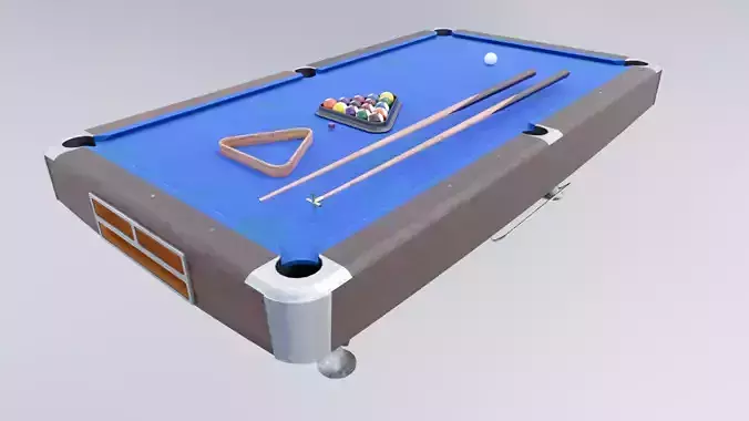 Low Poly PBR Pool Table Low-poly 3D model