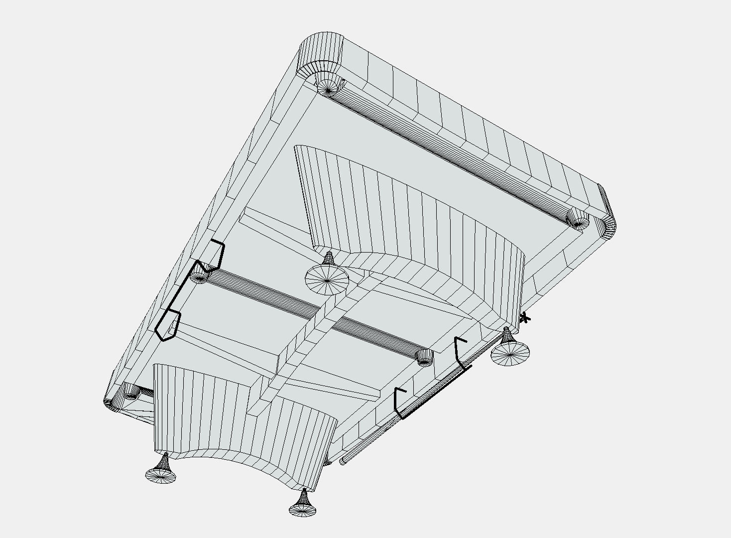 Low Poly PBR Pool Table Low-poly 3D model_8