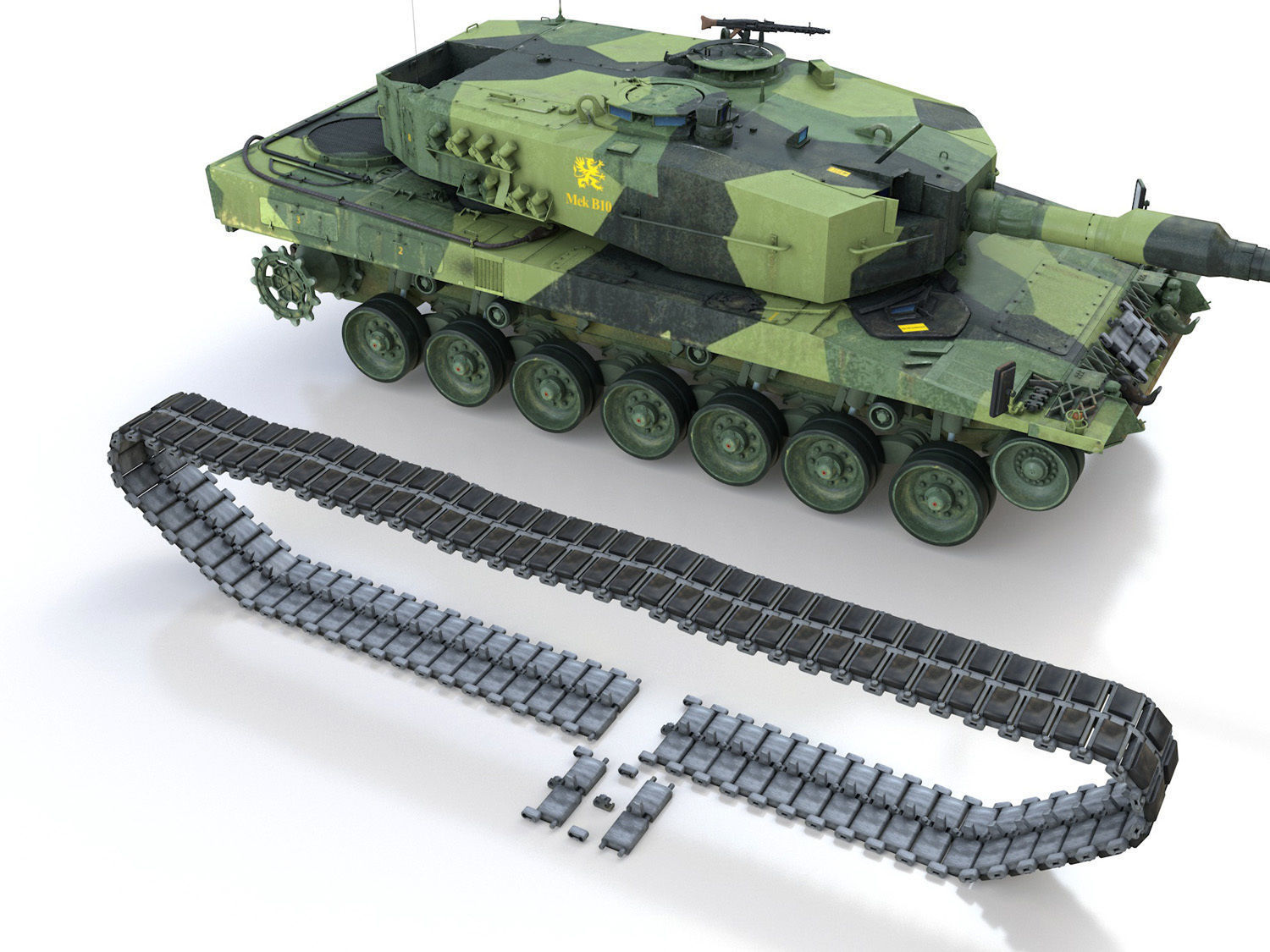 Stridsvagn 121 - Mek B10 - Swedish Army 3D model_14