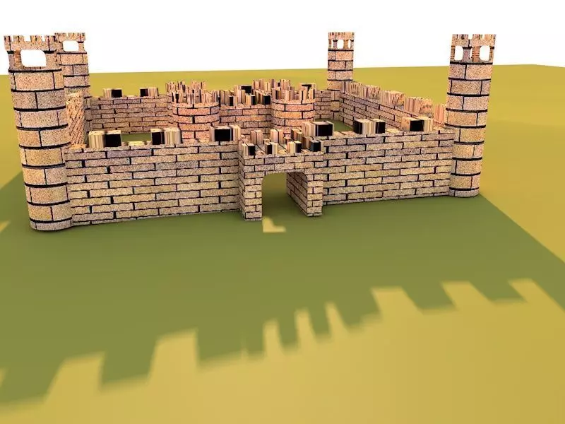 3d model castel square frame 3D model_0