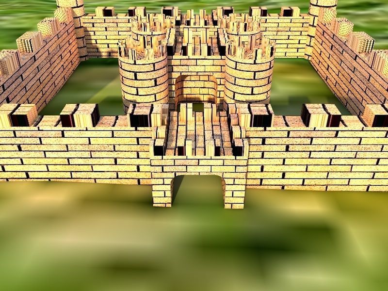 3d model castel square frame 3D model_3