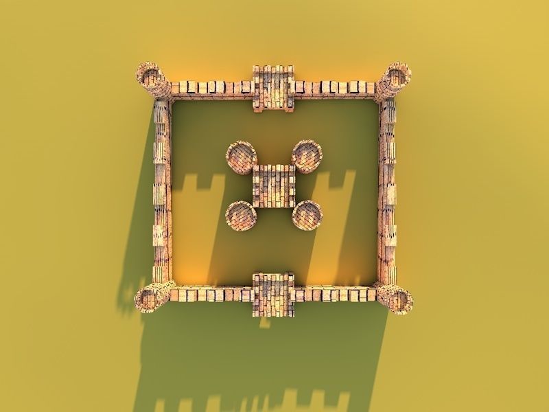 3d model castel square frame 3D model_1