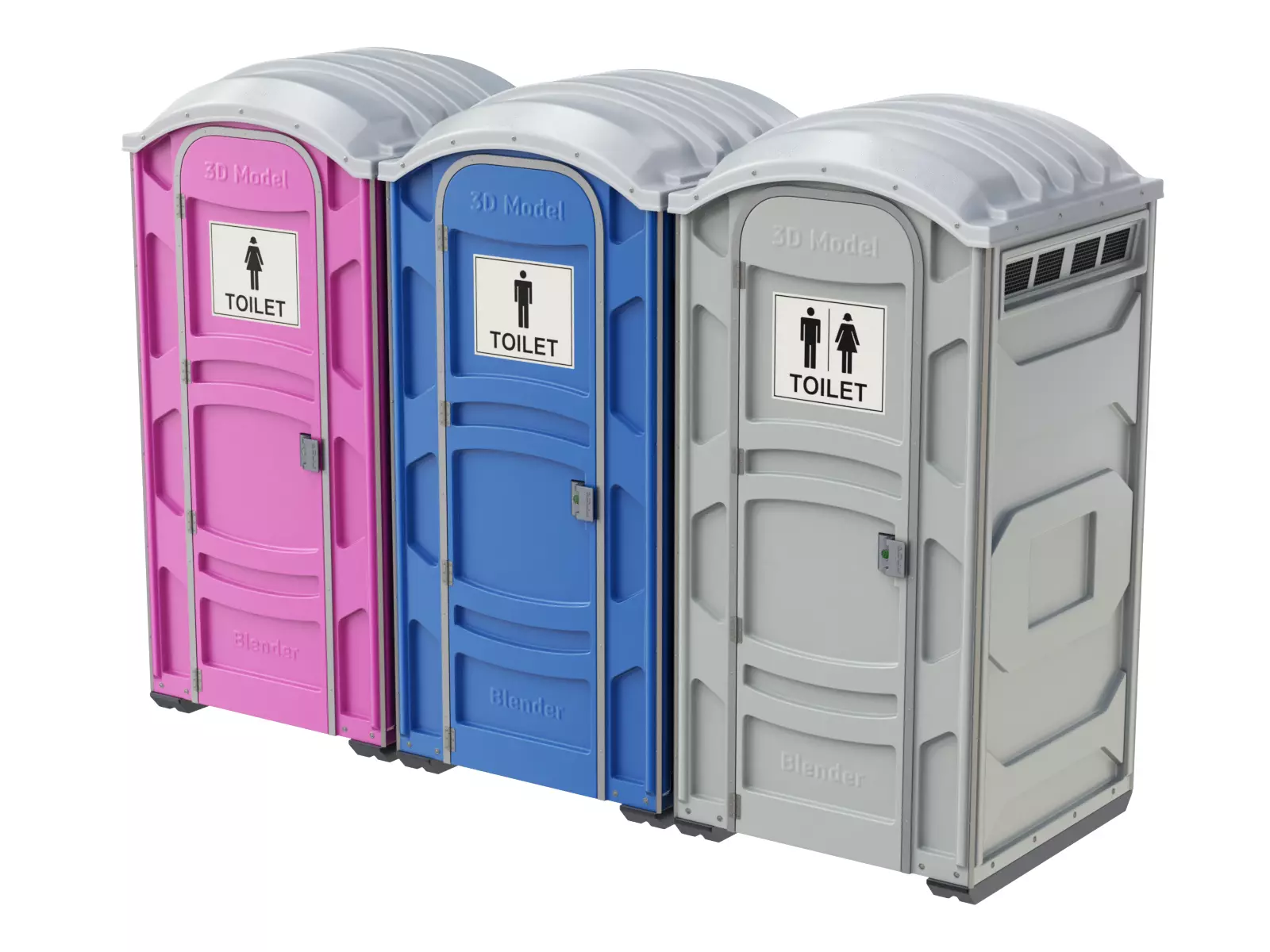 Portable Toilet 3D model_0
