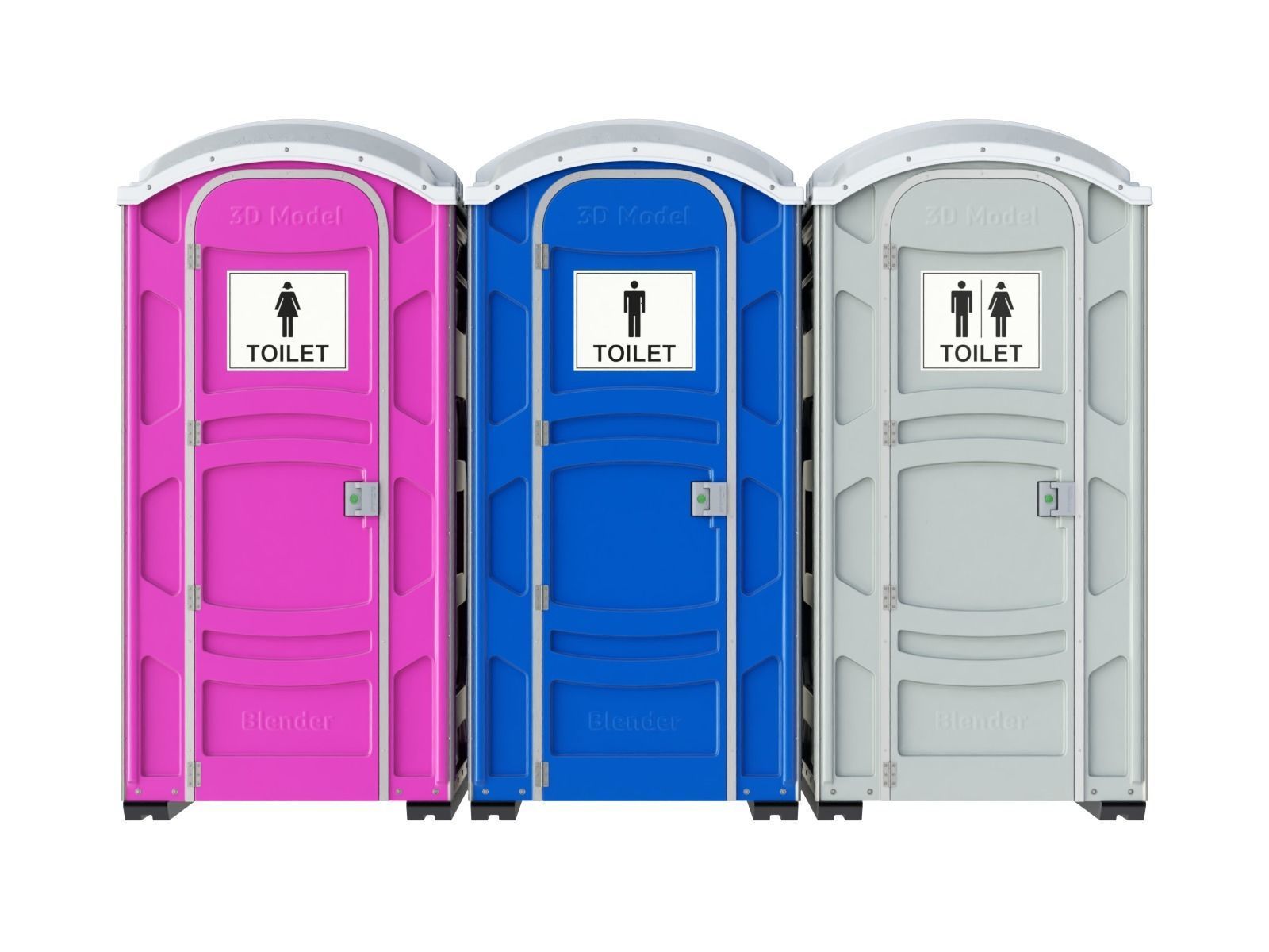 Portable Toilet 3D model_11