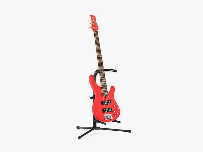 Yamaha Basses Guitar TRBX305 with Stands  3D model