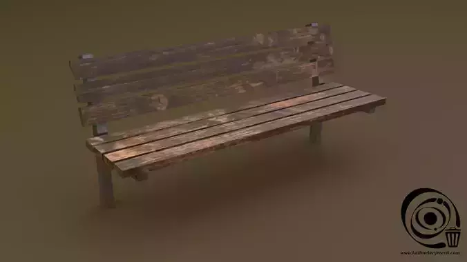 Bench 36 Low-poly 3D model