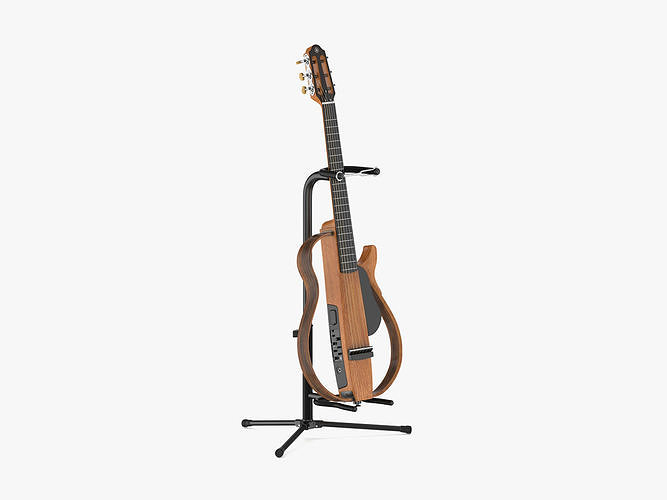 Yamaha Silent Guitar SLG200N with Stands  3D model