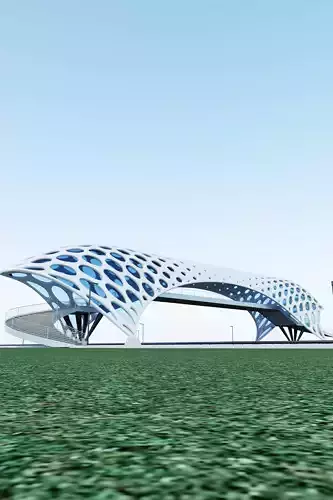 Pedestrian overpass 3D model