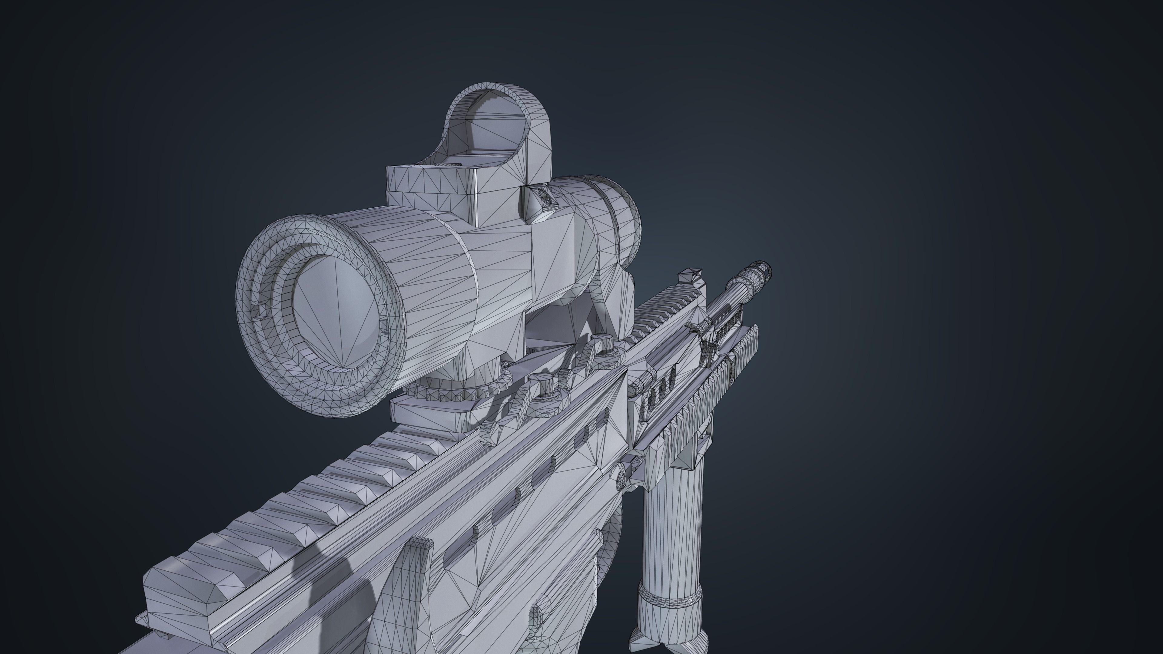 SA80 a2 Rifle Low-poly 3D model_5