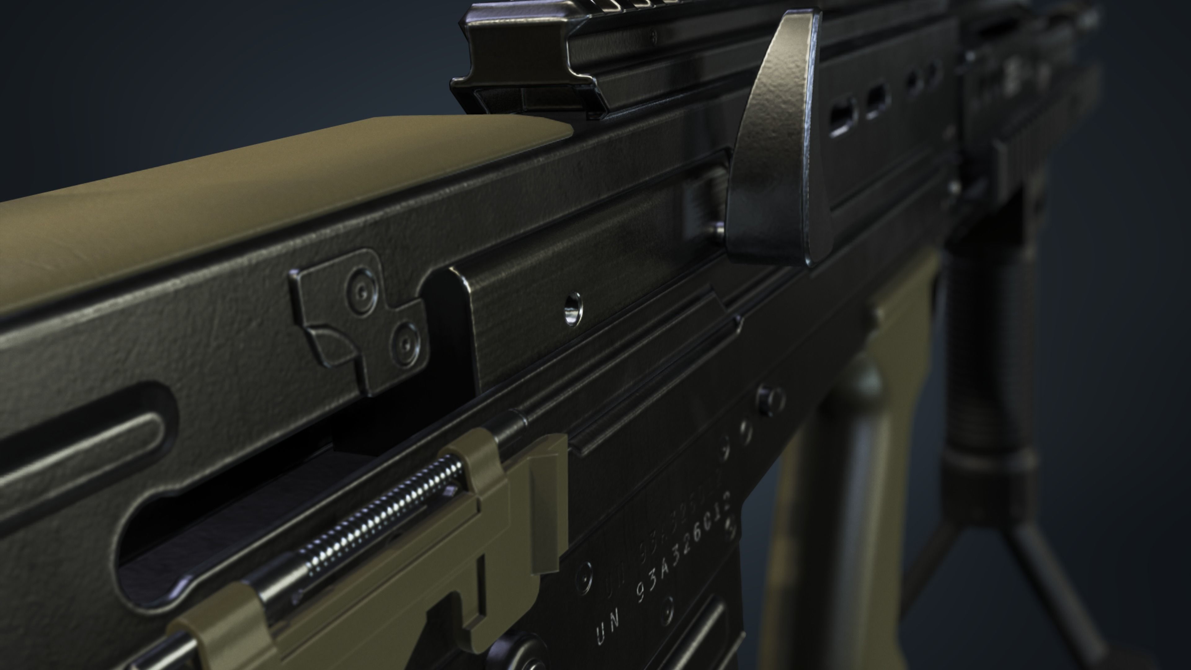 SA80 a2 Rifle Low-poly 3D model_8