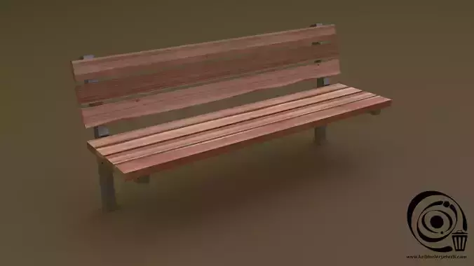Bench 37 Low-poly 3D model