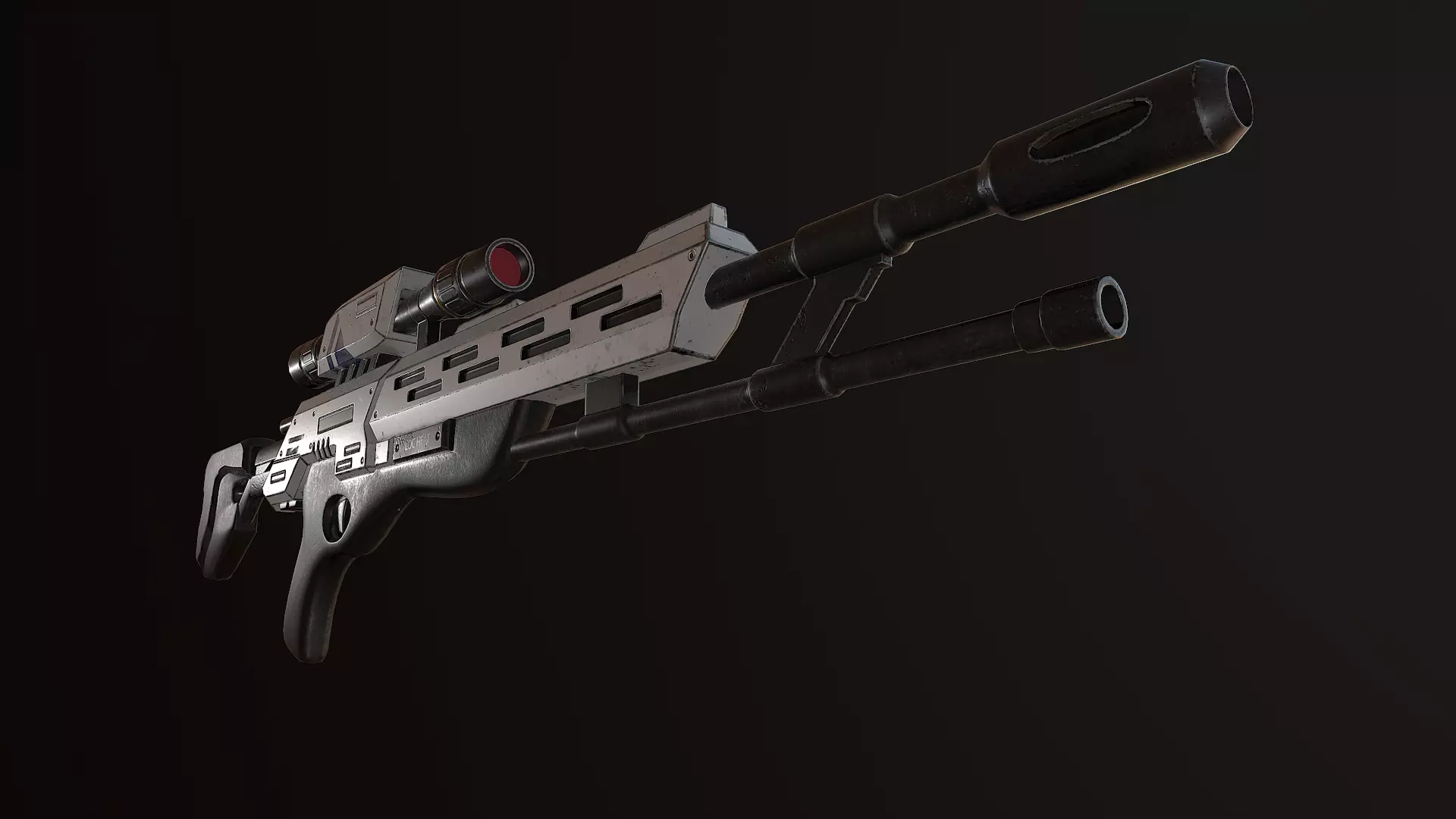 Viper sniper rifle Free low-poly 3D model_0