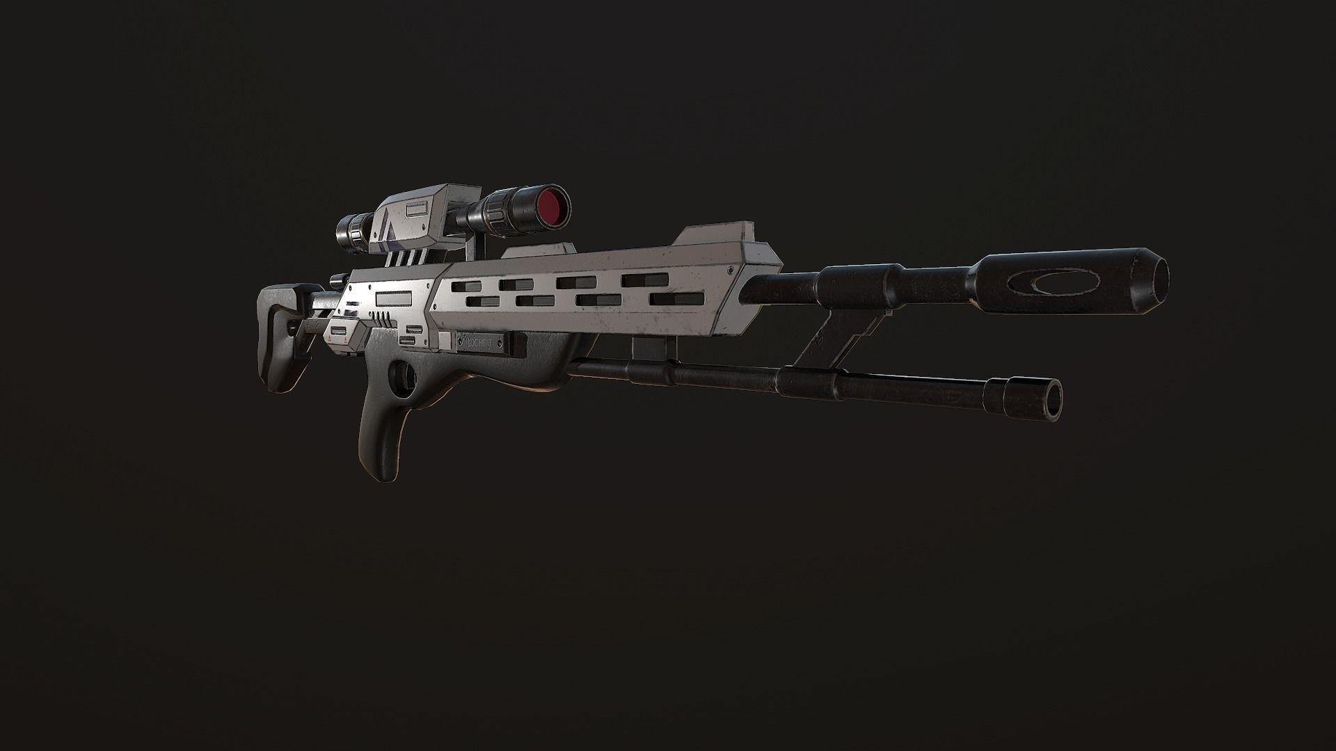 Viper sniper rifle Free low-poly 3D model_3