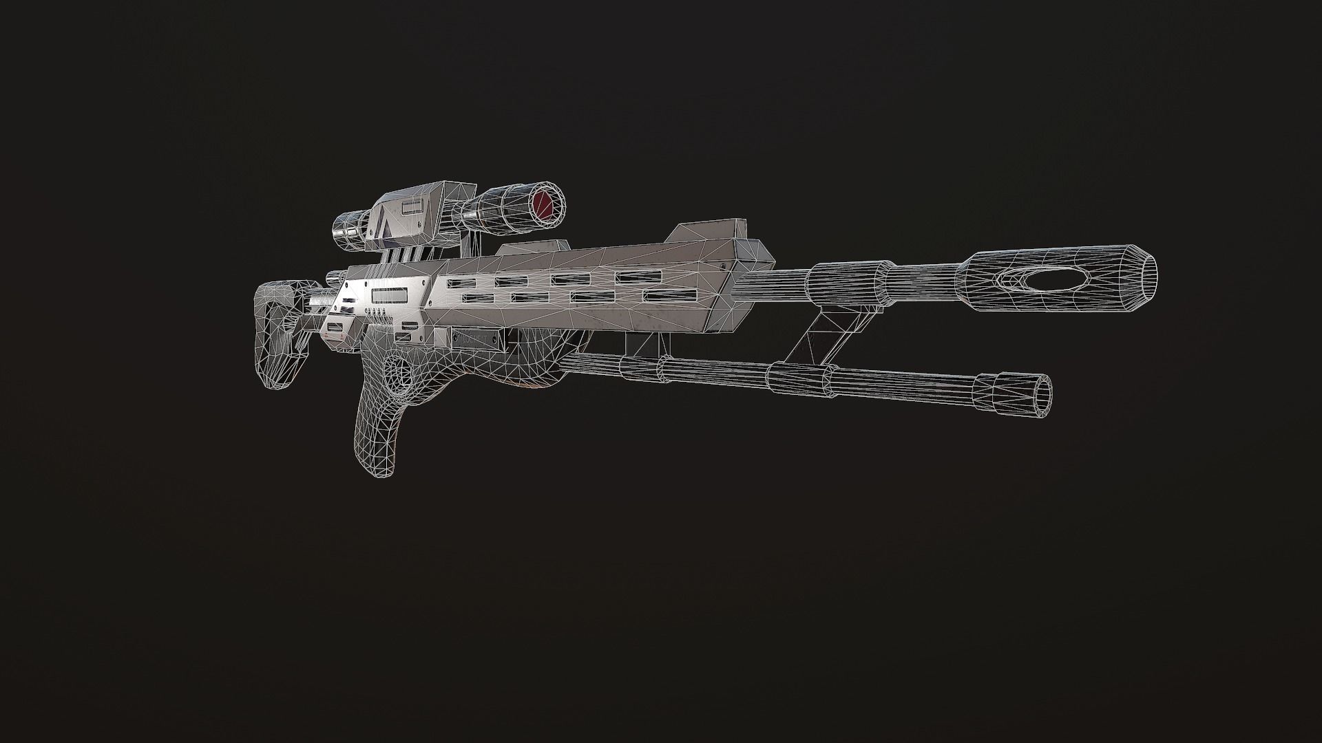 Viper sniper rifle Free low-poly 3D model_4