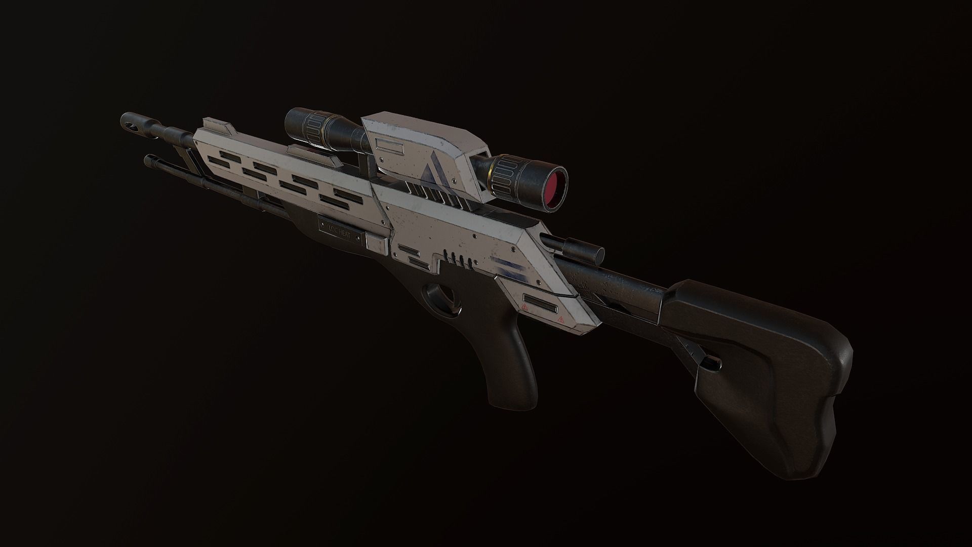 Viper sniper rifle Free low-poly 3D model_7