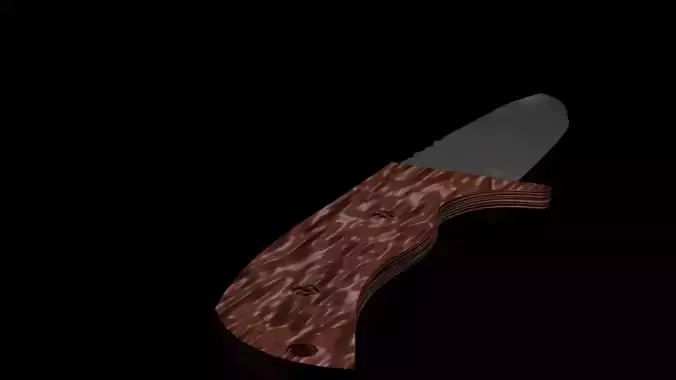 lowpoly knife 3d model