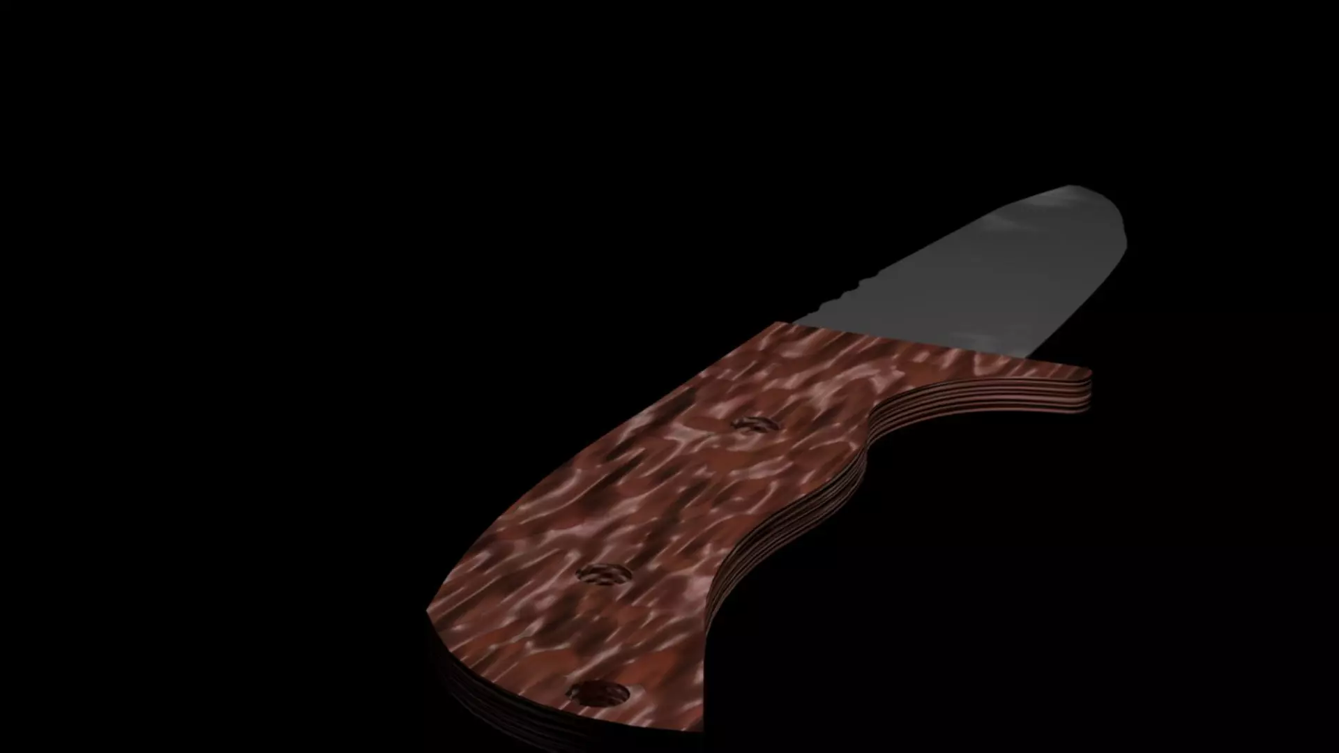 lowpoly knife 3d model Low-poly 3D model_0