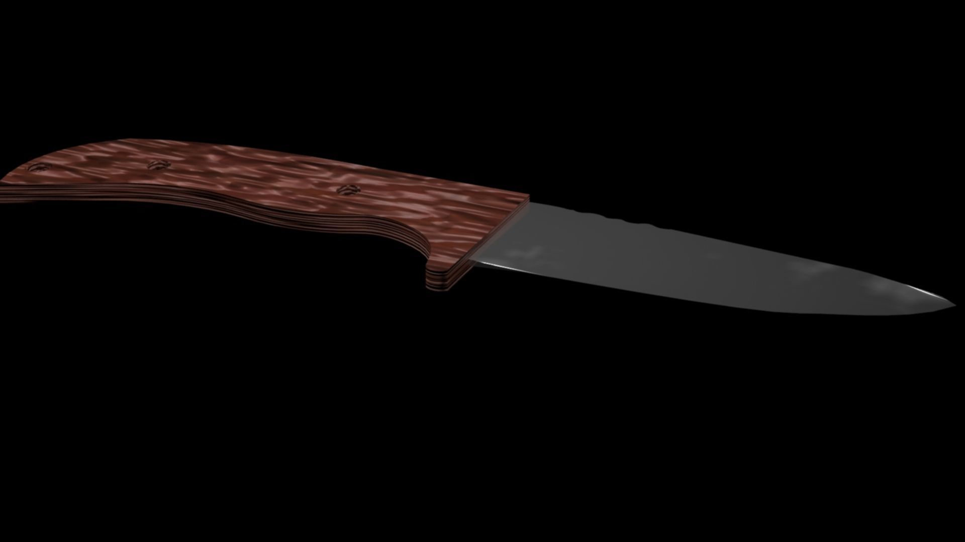 lowpoly knife 3d model Low-poly 3D model_1