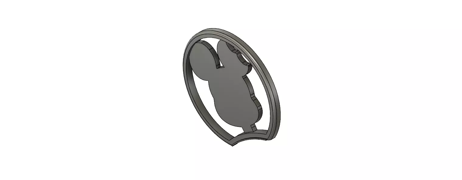 Mickey Mouse Headband Slide on Ear Mickey like Ice Cream Insert 3D print model_0