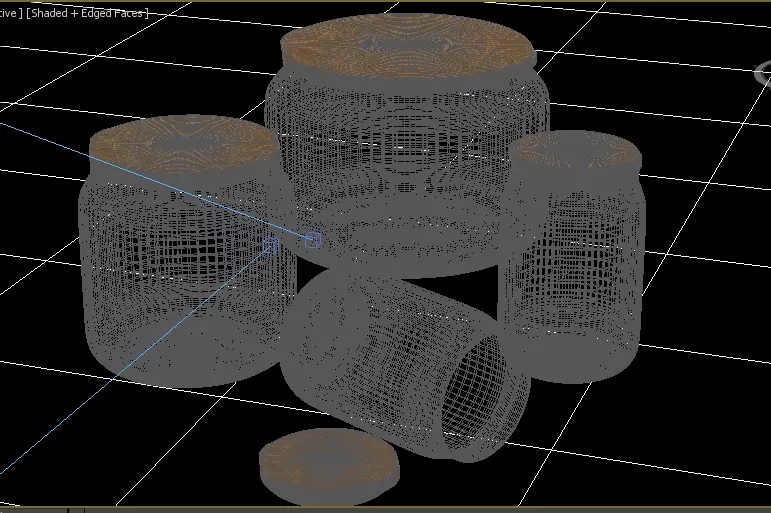 glass jar with wooden lid Free 3D model_0