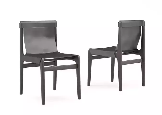 Cb2 Burano leather sling chair