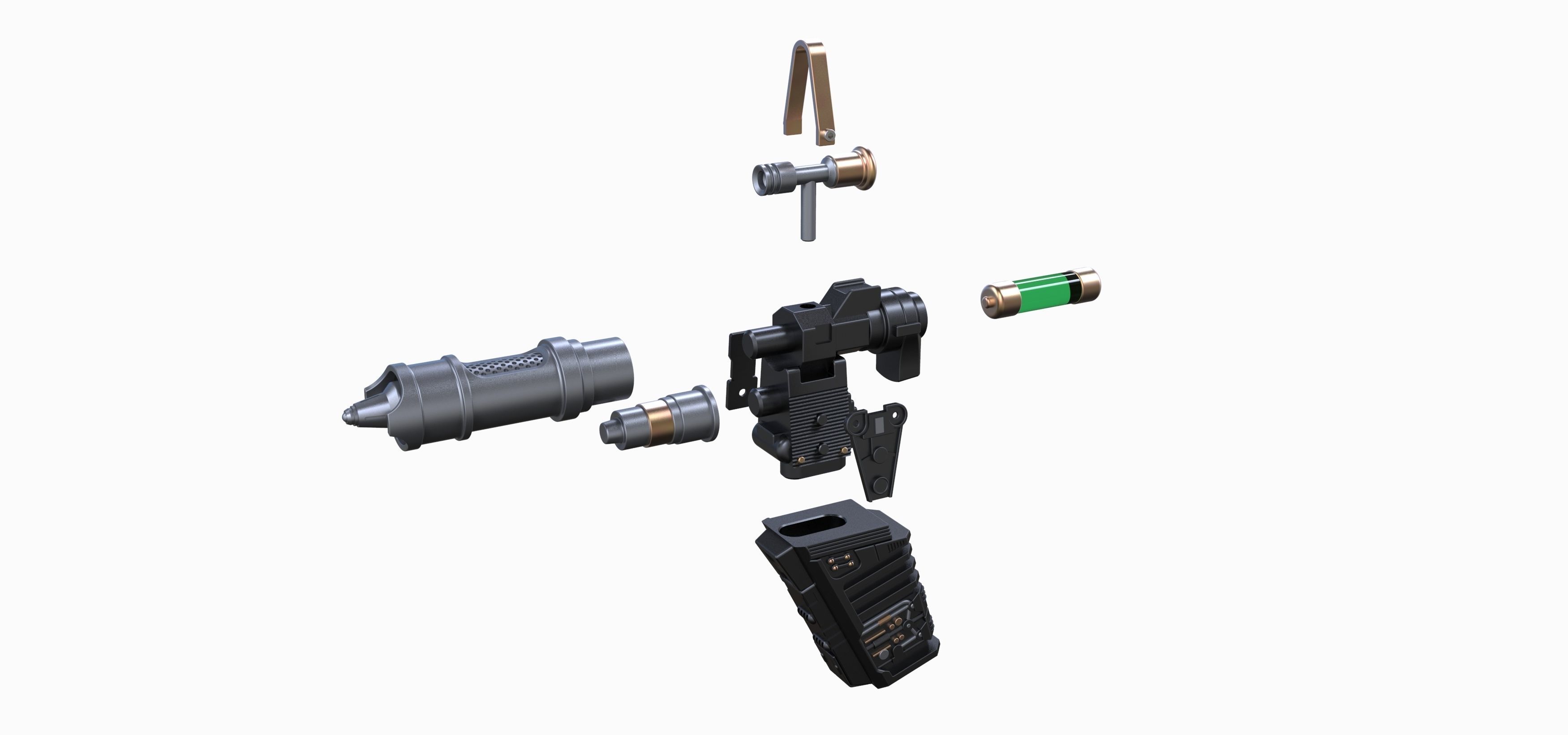 Hirogen Hypospray from Star Trek Voyager 3D print model_18