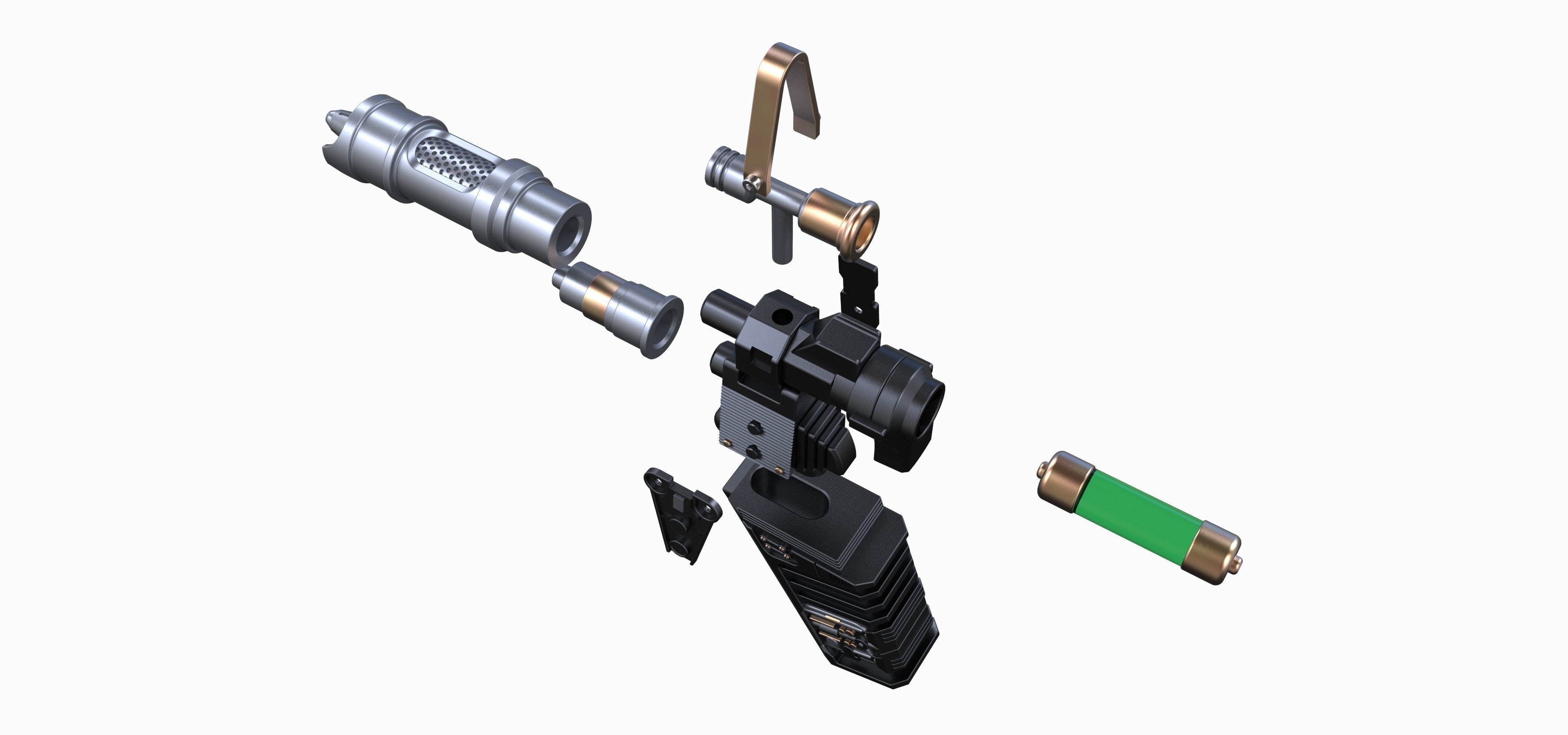 Hirogen Hypospray from Star Trek Voyager 3D print model_23