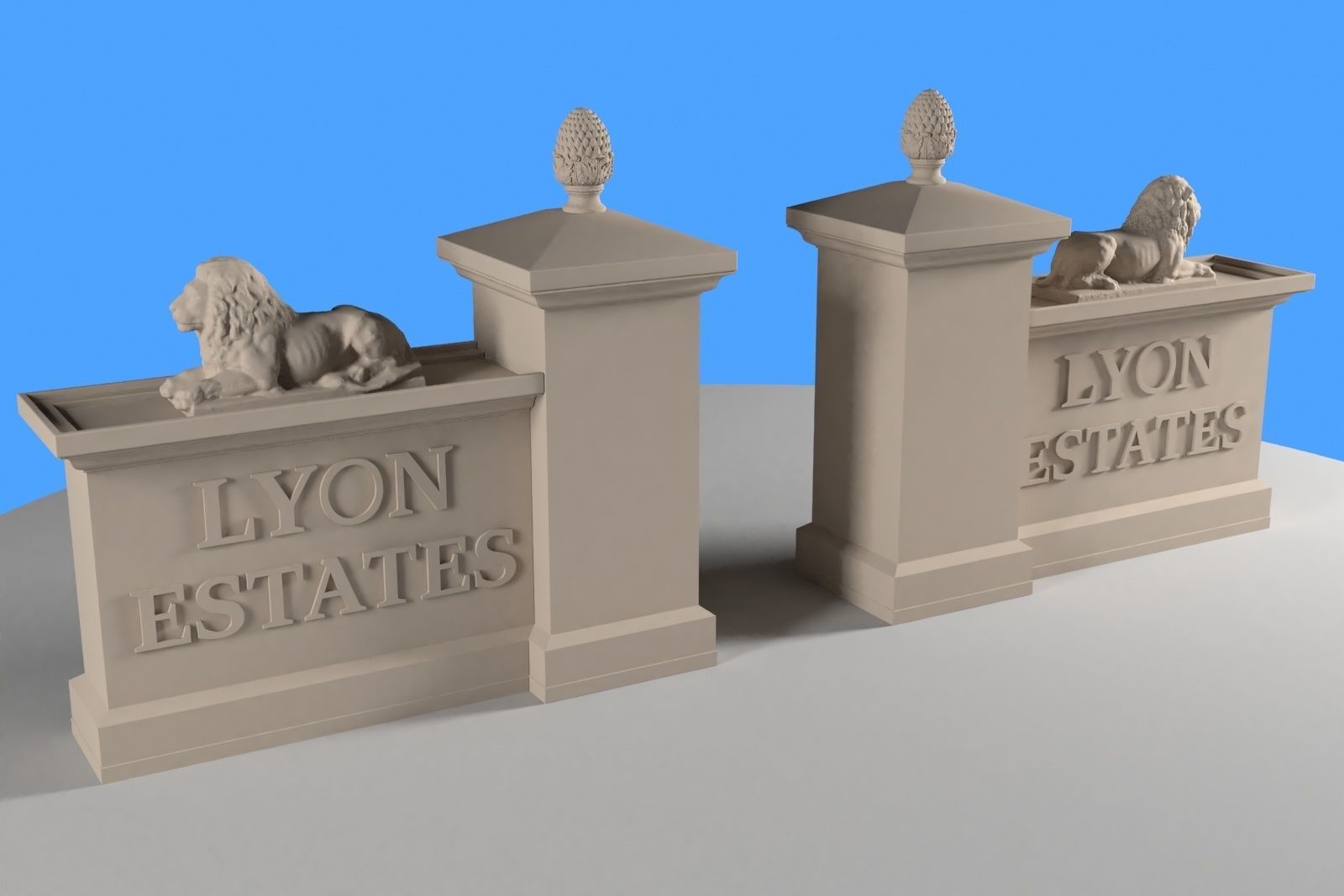 LYON ESTATES Gate Back to the Future  3D print model_4