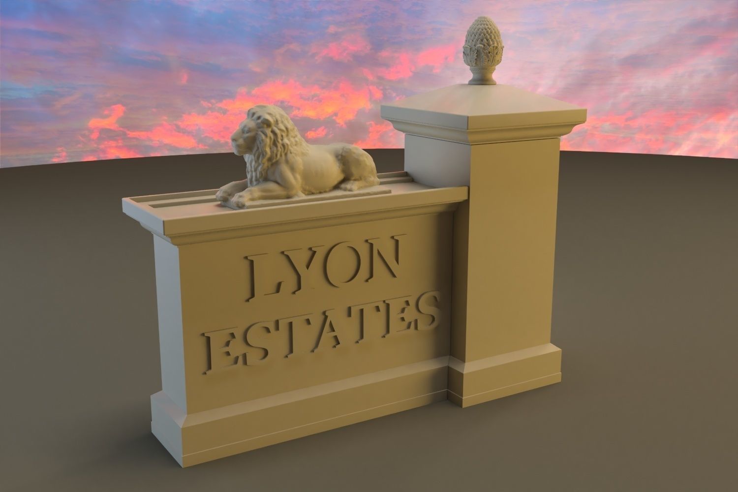 LYON ESTATES Gate Back to the Future  3D print model_6