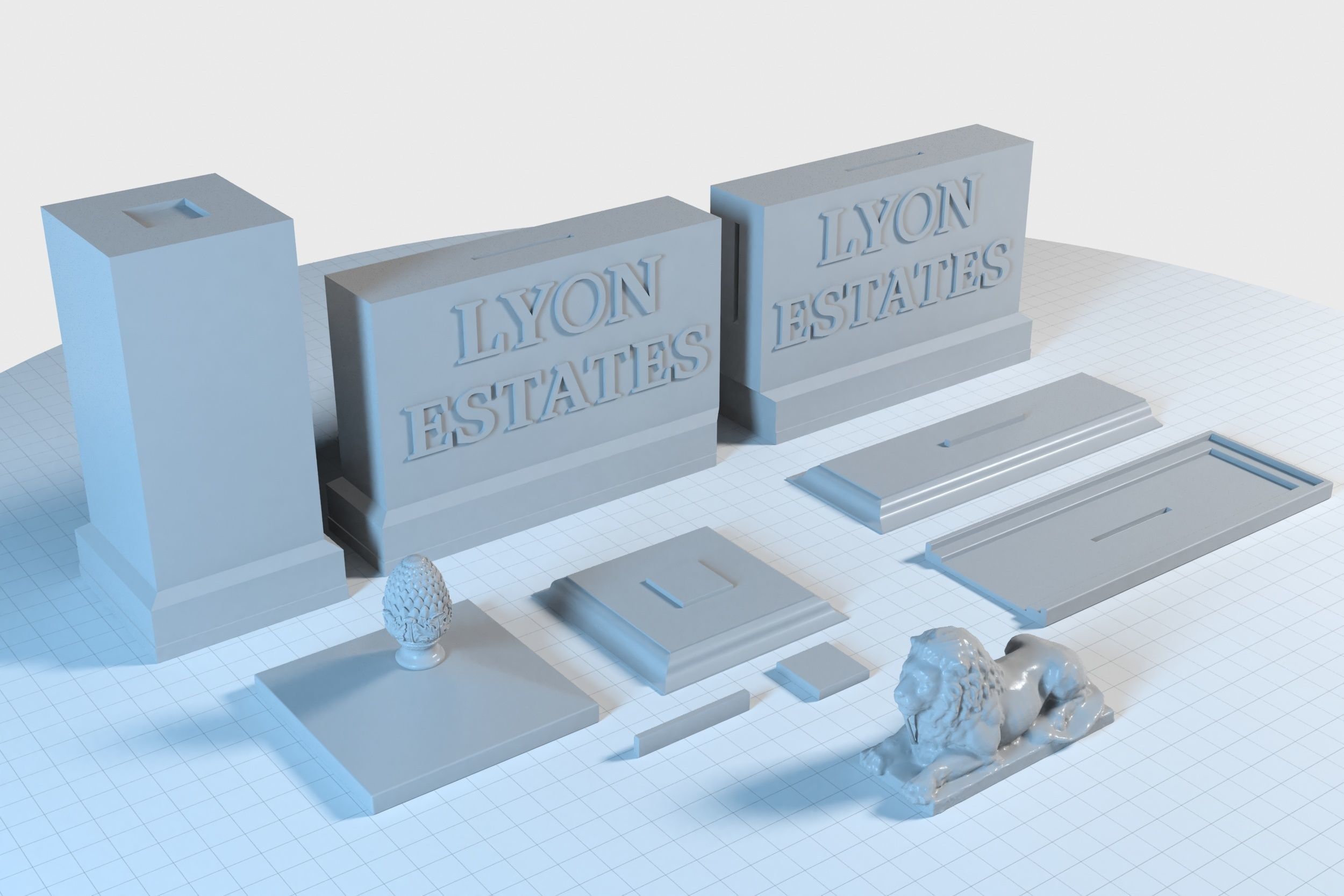 LYON ESTATES Gate Back to the Future  3D print model_5