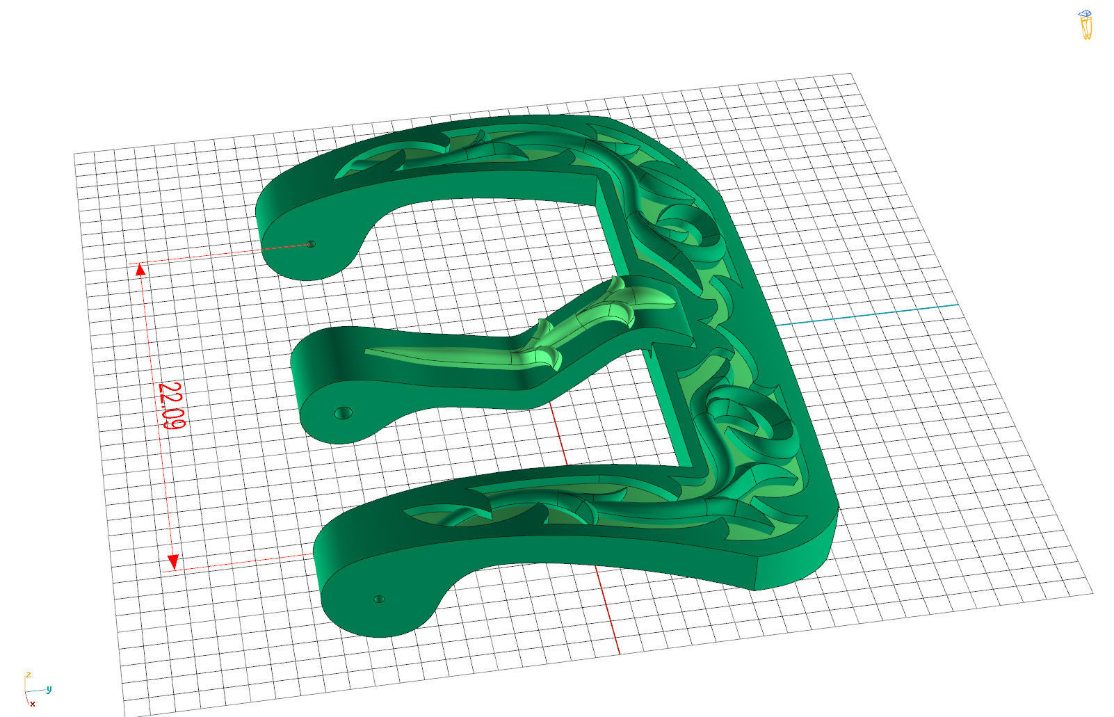 Wrist watch bracelet buckle 3D print model_4