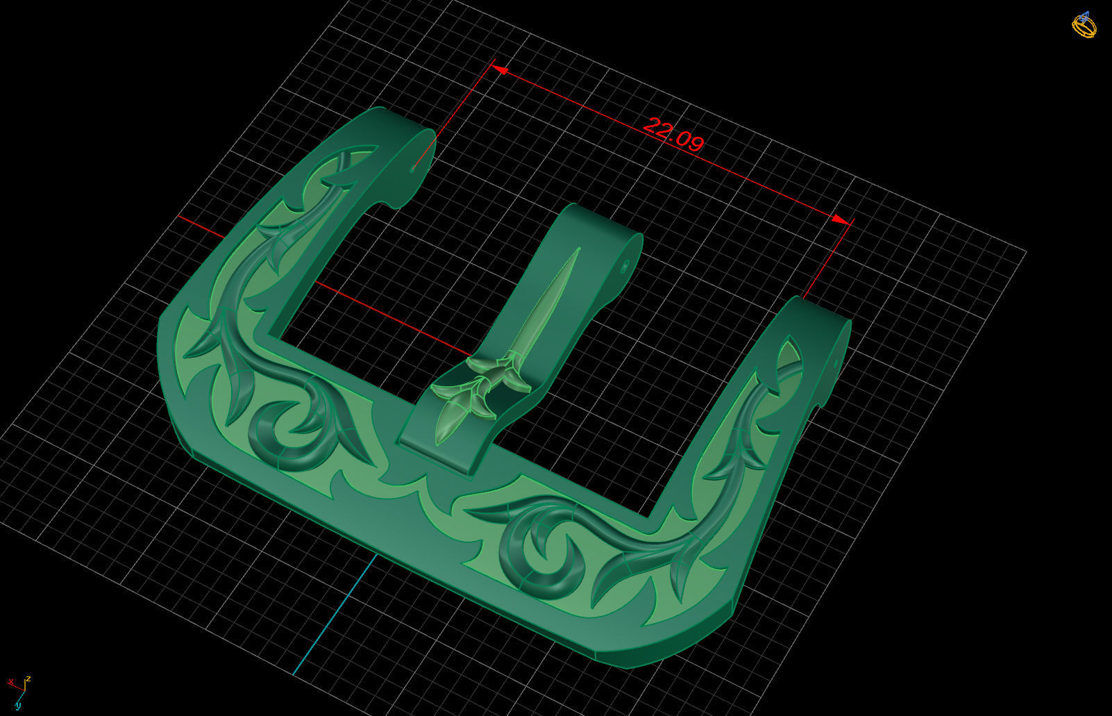 Wrist watch bracelet buckle 3D print model_3