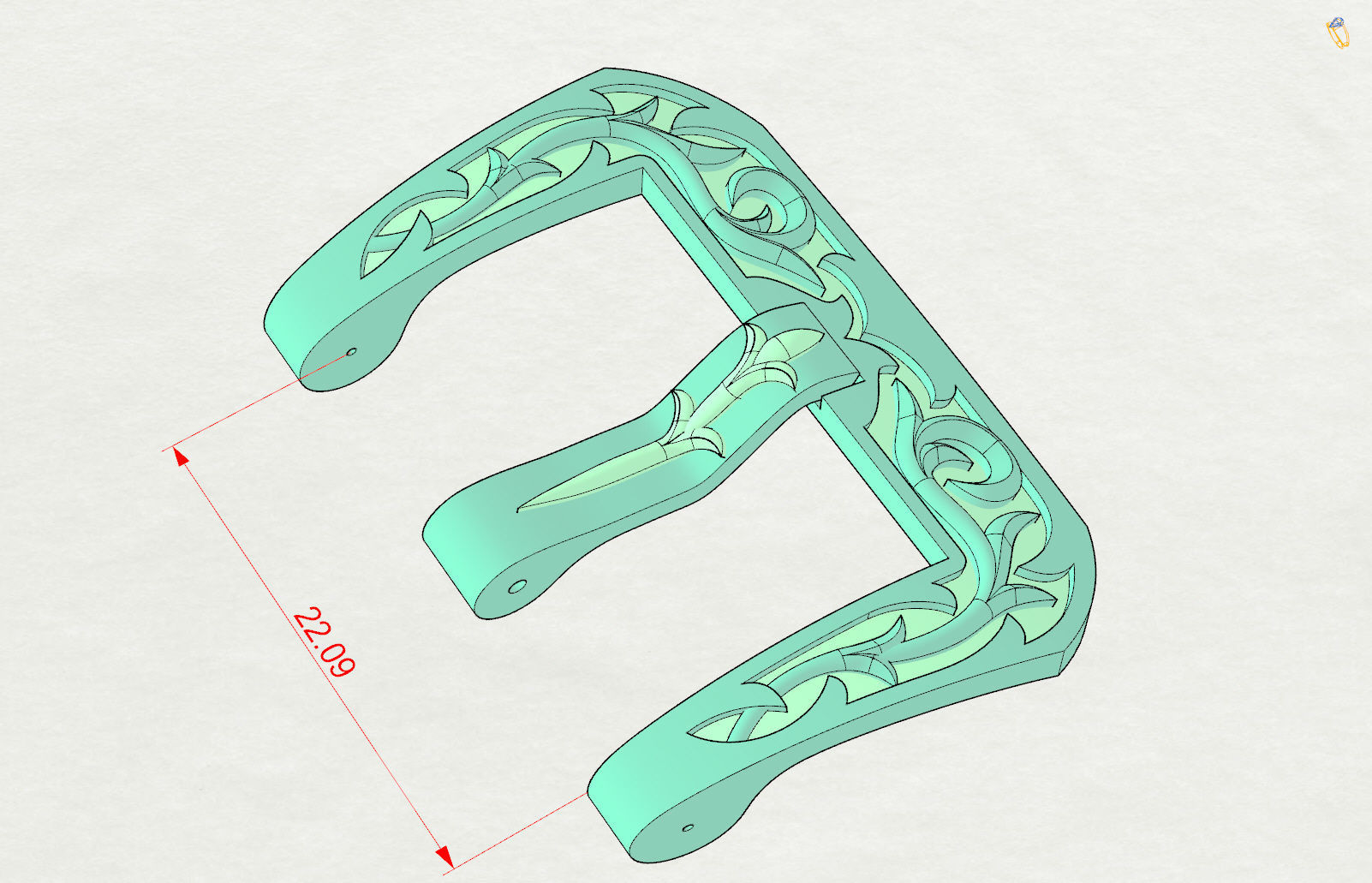 Wrist watch bracelet buckle 3D print model_2