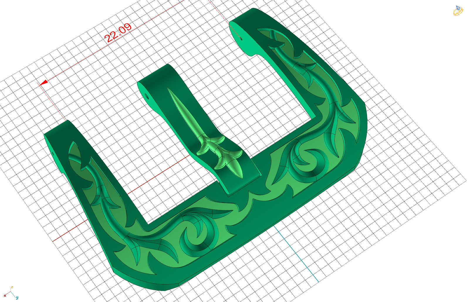 Wrist watch bracelet buckle 3D print model_5