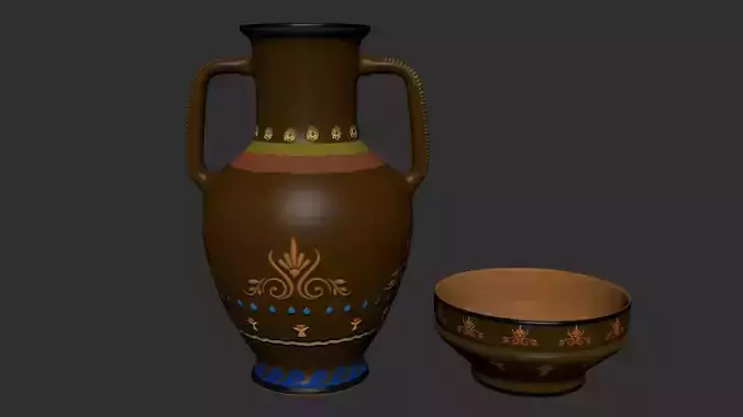 Ceramic  jug and bowl