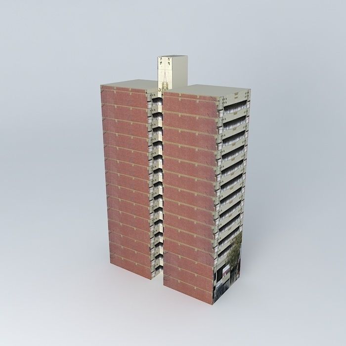 Building Plaza (Plaza Building) Free 3D model_2