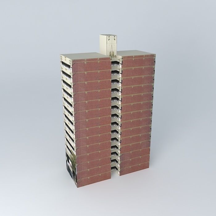 Building Plaza (Plaza Building) Free 3D model_1