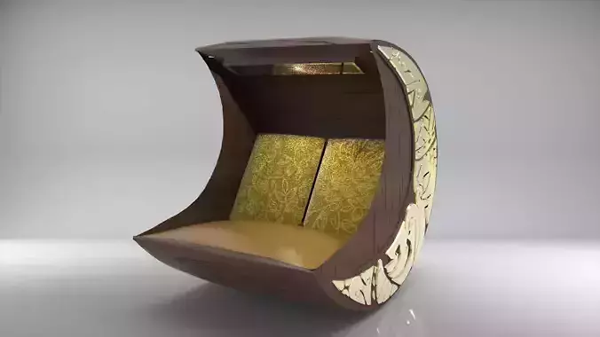 chair crescent shaped chocolate sculpture