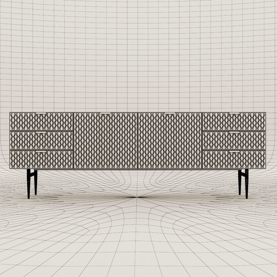 Audrey Media Console 3D model_4