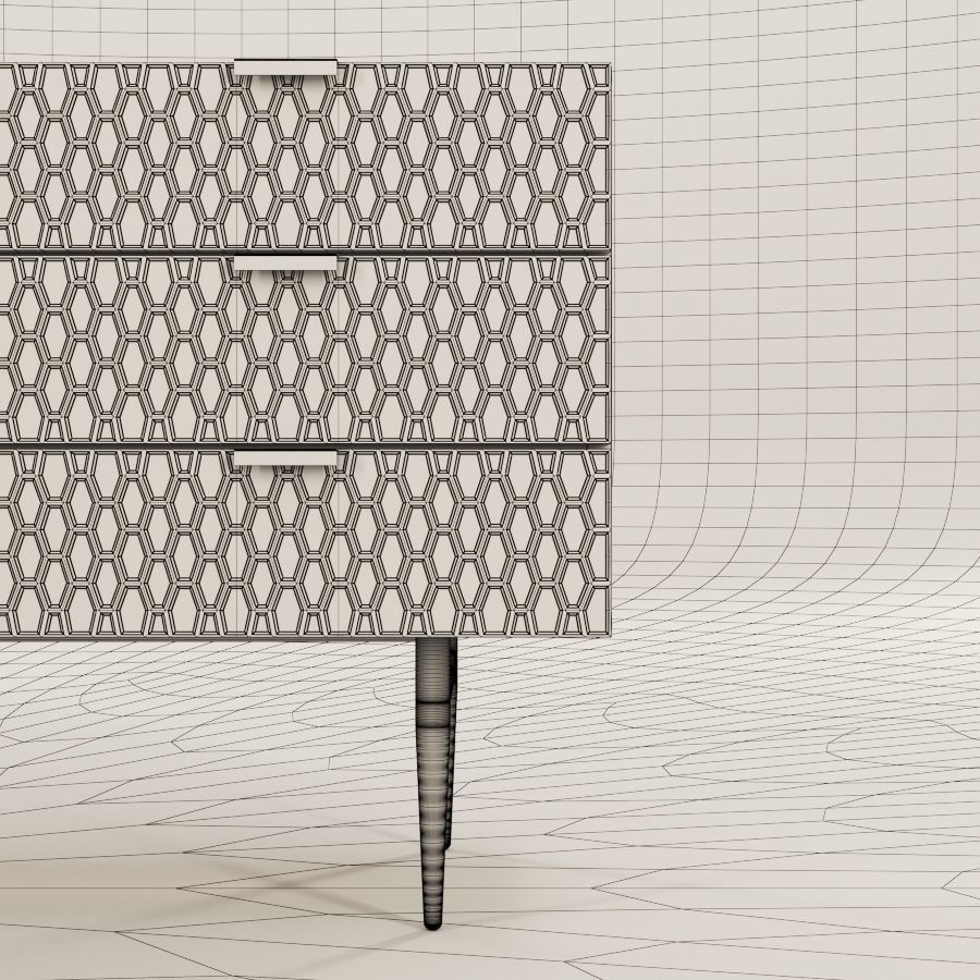 Audrey Media Console 3D model_7