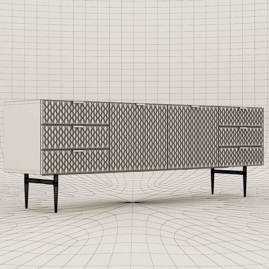 Audrey Media Console 3D model_6