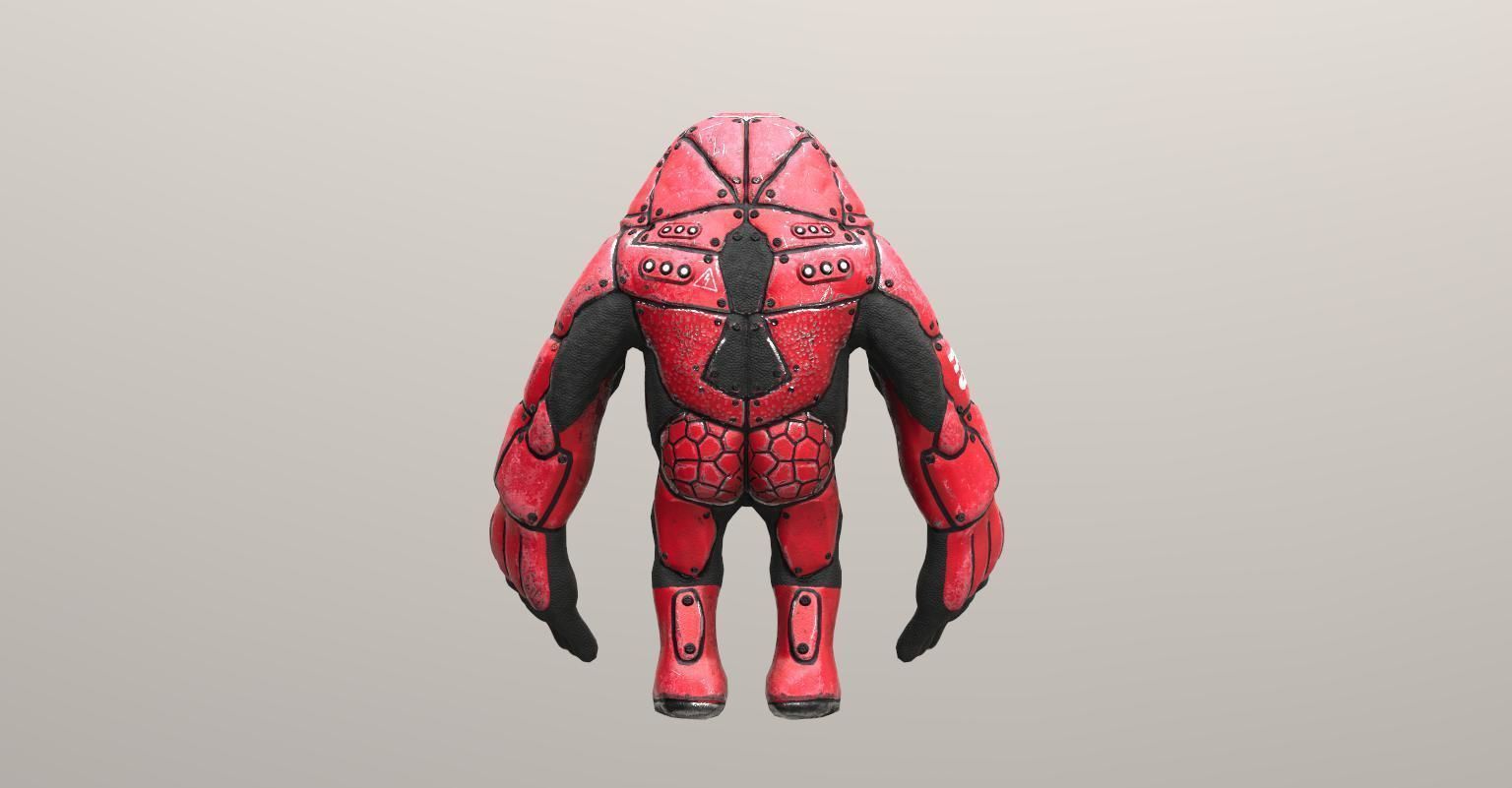 R5 robot Low-poly 3D model_2