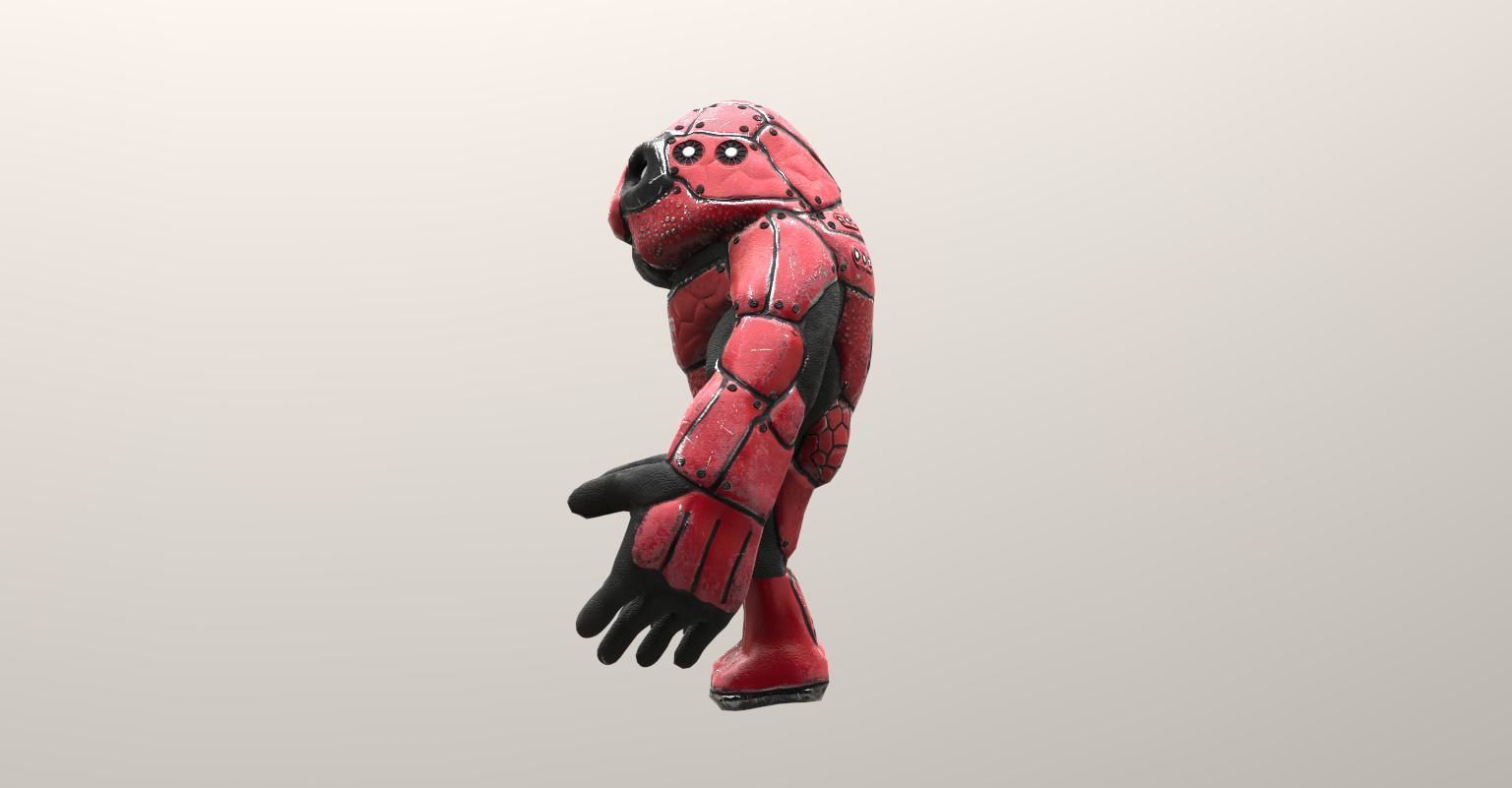 R5 robot Low-poly 3D model_3