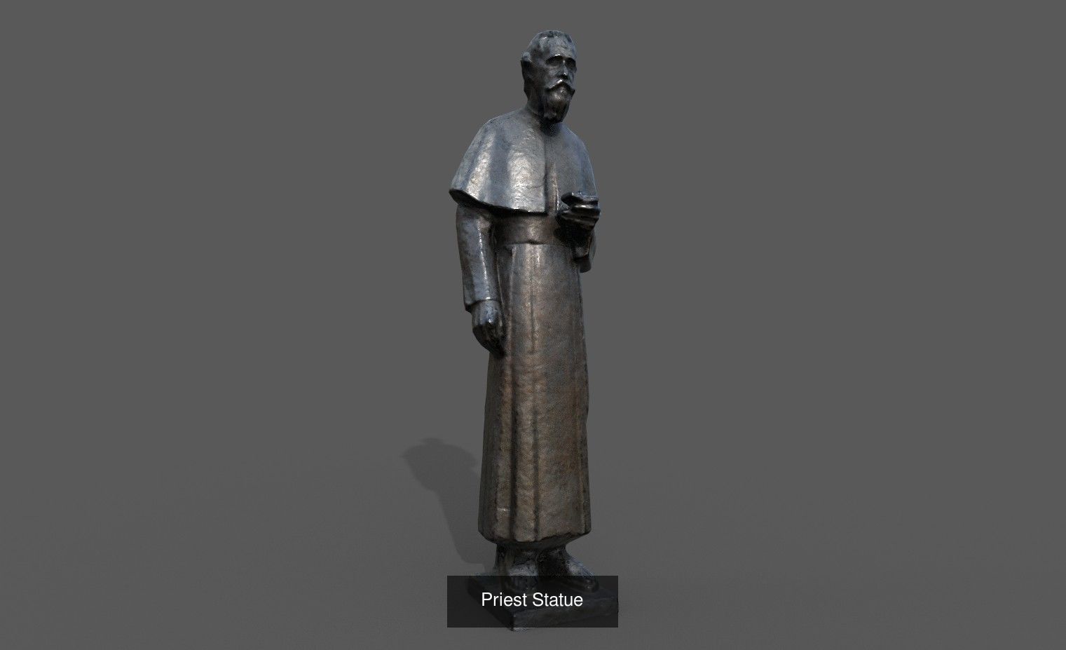 Game Ready Statues statue of person 3D Model Collection_2