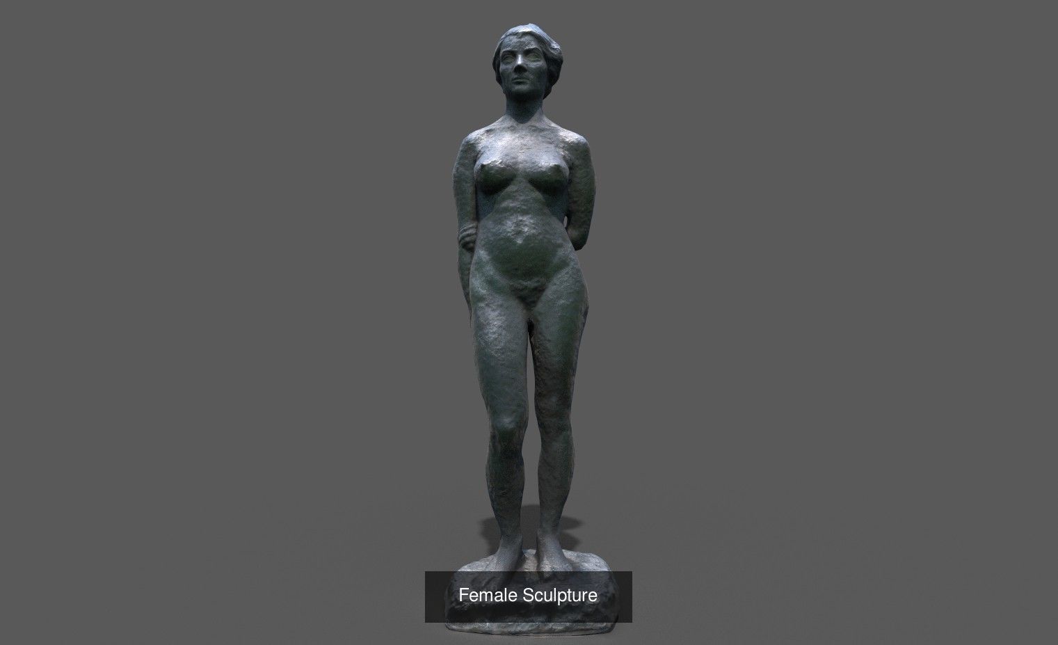 Game Ready Statues statue of person 3D Model Collection_3