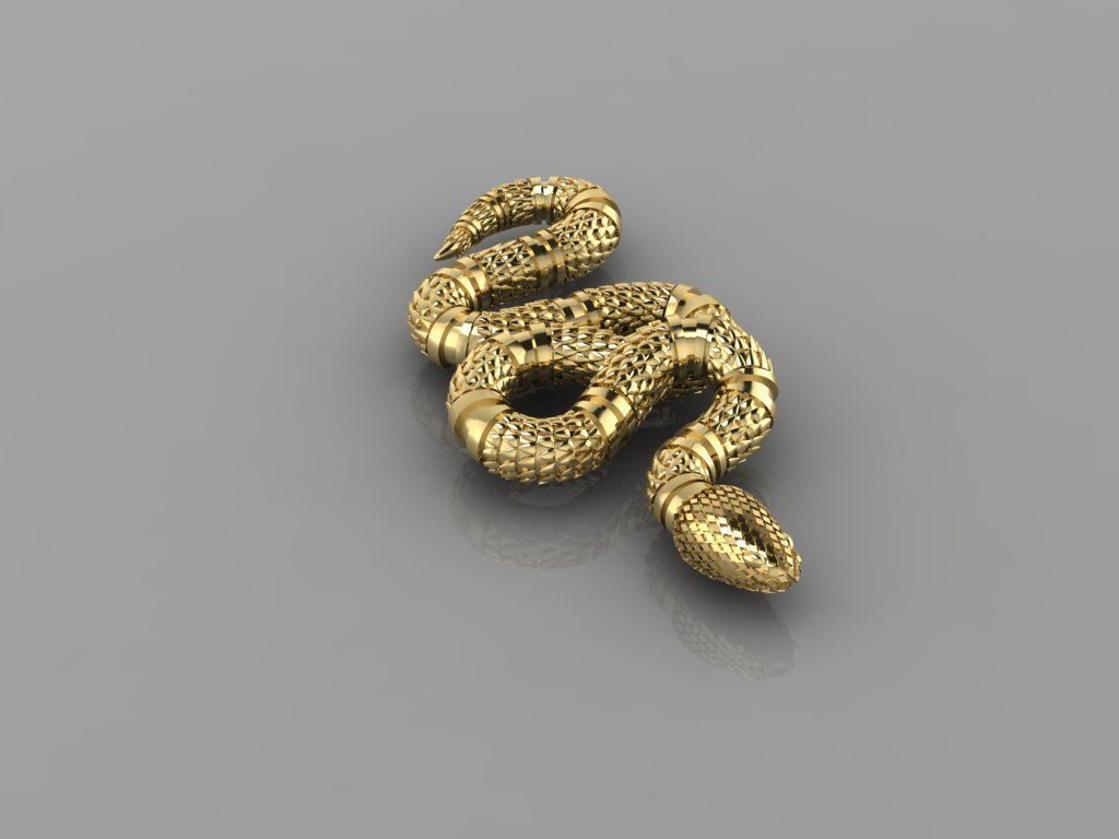 Pendant Snake Gucci 3D print model 3D print model_2