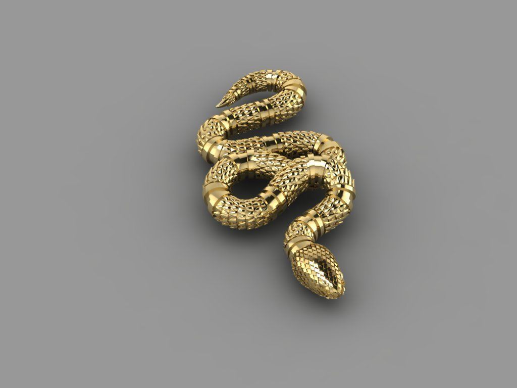 Pendant Snake Gucci 3D print model 3D print model_1